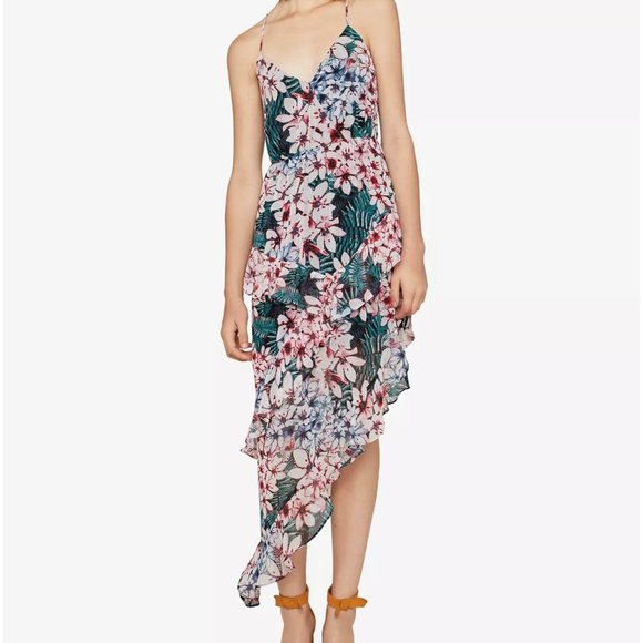 BCBGeneration Women's Floral Tiered Asymmetrical Dress - Picture 1 of 6